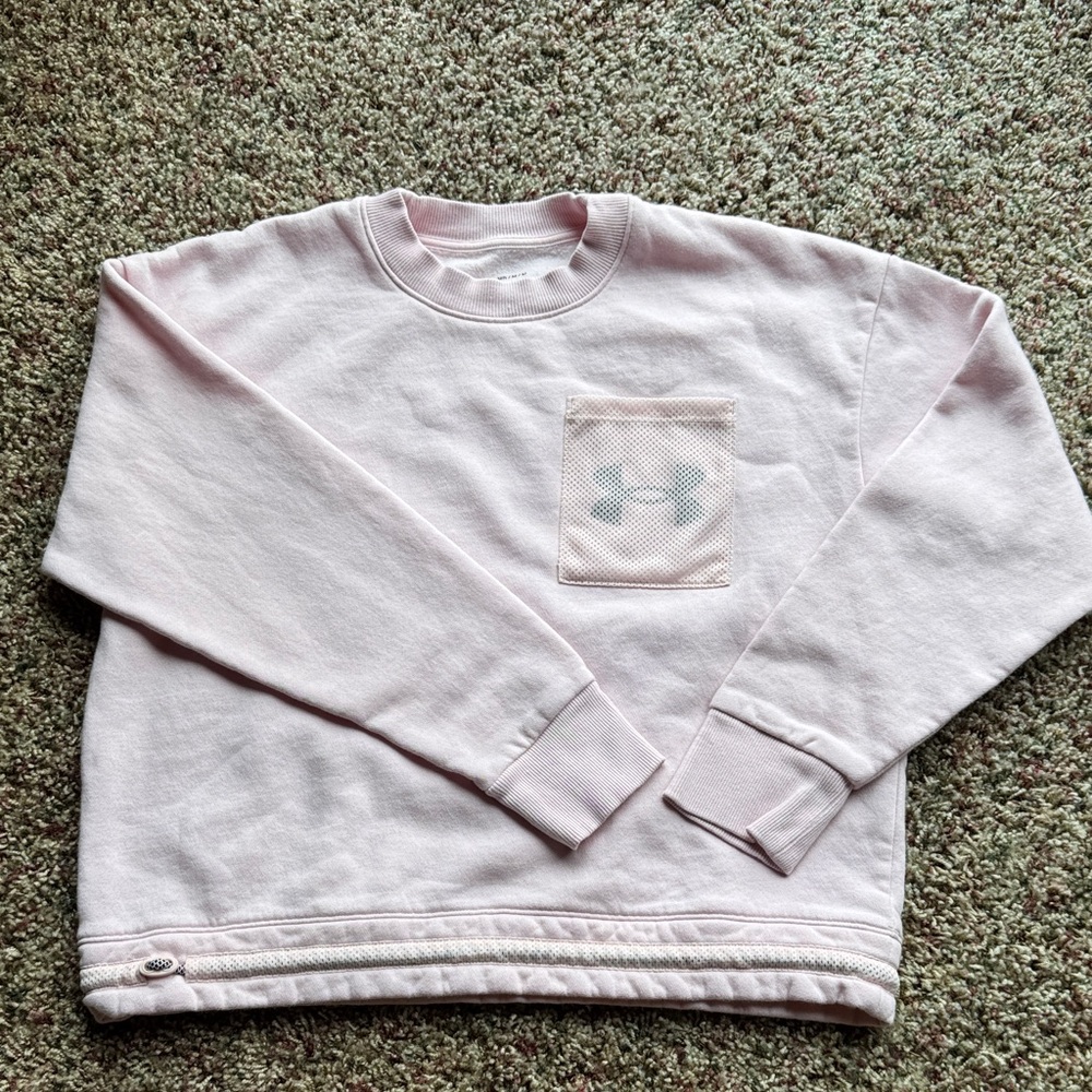 Under Armour Light Pink Sweatshirt with Logo